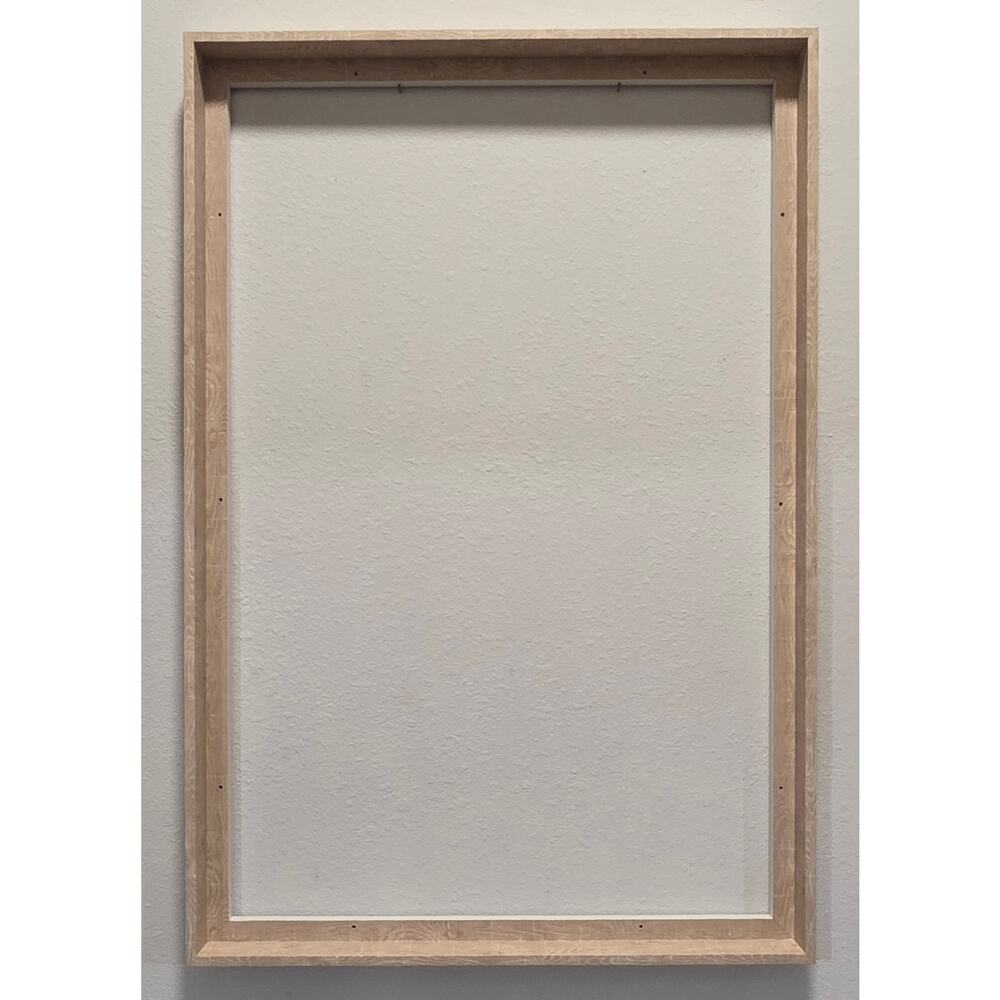 Pixy Floating Canvas Frame 22.5" x 34.5" Natural Wood Rustic Shadow Box Frame